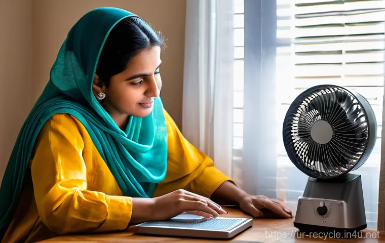 페트병으로 만드는 공기정화기 - **"A warm, inviting indoor scene in a modest Pakistani home. A loving Pakistani mother, wearing a cl...